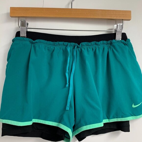 Nike Women's Athletic Running Lined Drawstring Shorts Size L NWT - Picture 4 of 12